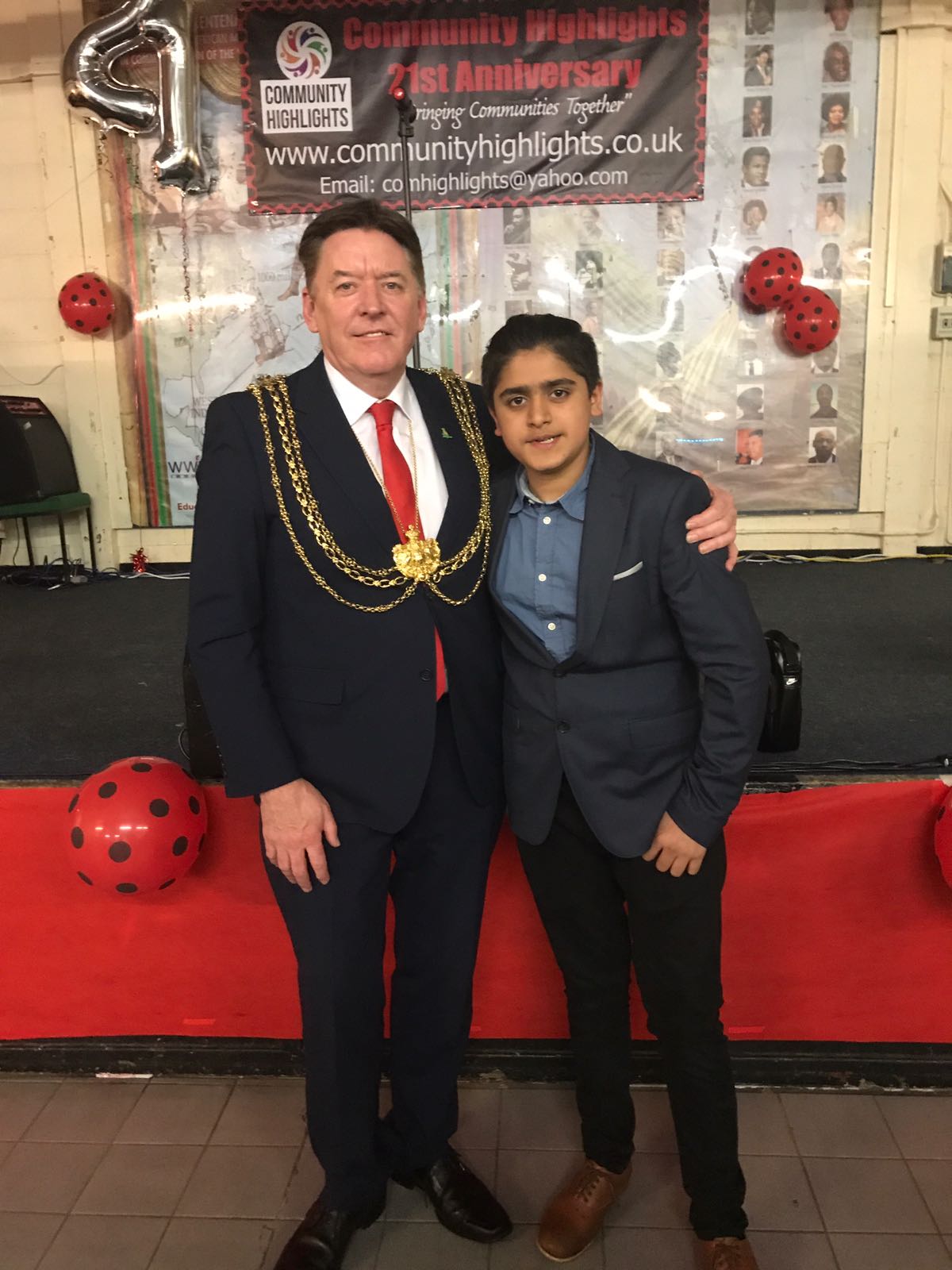 Lord Mayor Gerry Harper and Faraz The Magician